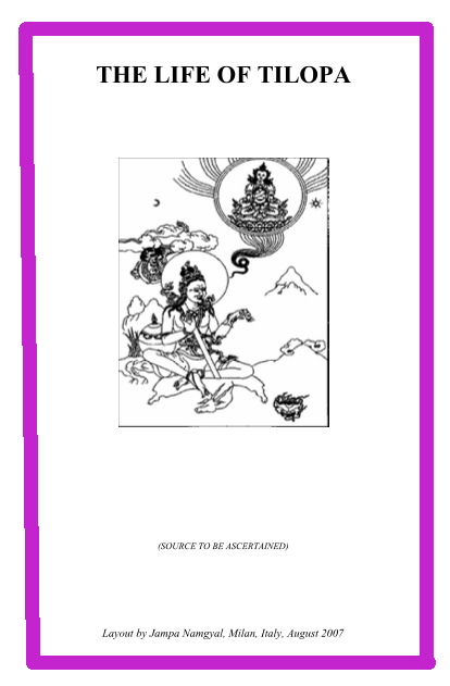 (image for) Root Text of Life of Tilopa (translated) (PDF)